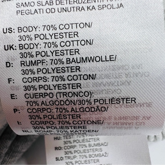 ADIDAS Gray Sweatshirt Hoodie With Rose/Logo Graphic S - Picture 2 of 5